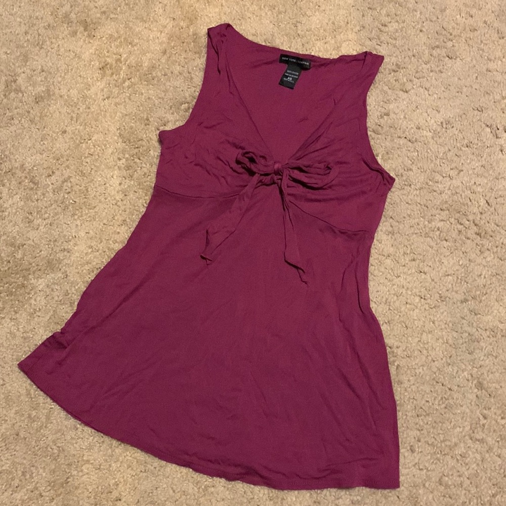 Sleeveless Bow Front Tank